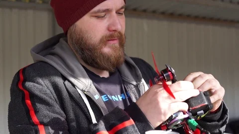 Drones race competition Stock Footage 95803947