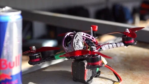 Drones race competition Stock Footage 95803967