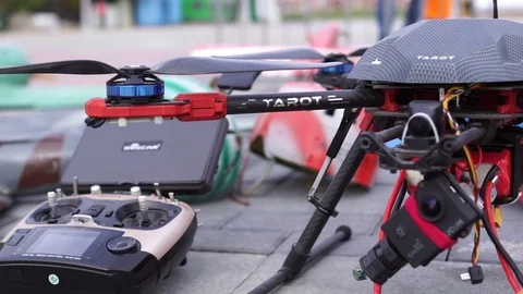 Drones race competition Stock Footage 95804327