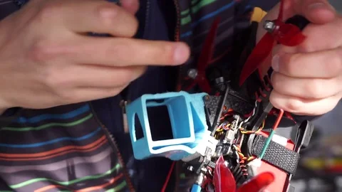 Drones race competition Stock Footage 95805887