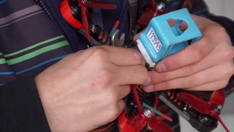 Drones race competition Stock Footage 95805895