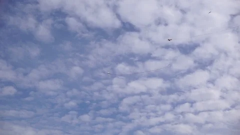 Drones race competition Stock Footage 95805942