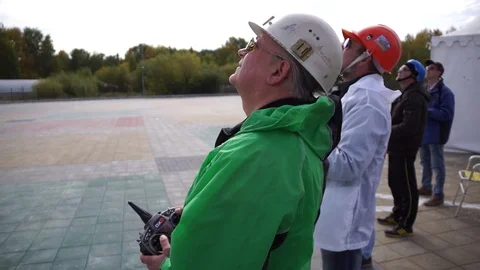 Drones race competition Stock Footage 95806009