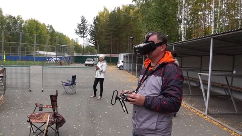 Drones race competition Stock Footage 95806154