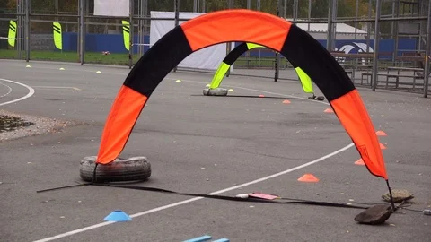 Drones race competition Stock Footage 95806165