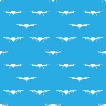 Drones seamless pattern stylish texture. Vector illustration. Stock Illustration
