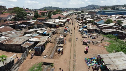 A Drone's Smooth Shot in Slums 스톡 동영상 278604374