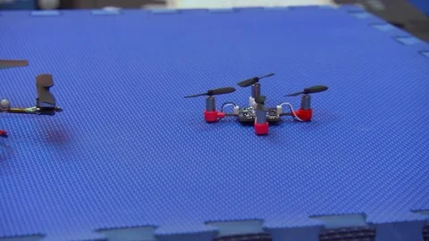 Drones on table in laboratory Stock Footage 99053248