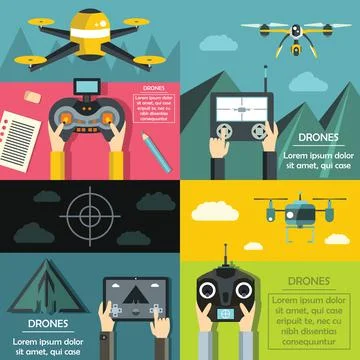 Drones vector illustration Illustrazione stock