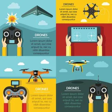 Drones vector illustration Stock Illustration