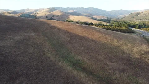 A Drone's View of a Farmhouse &amp; The Hill Stock Footage 265072345