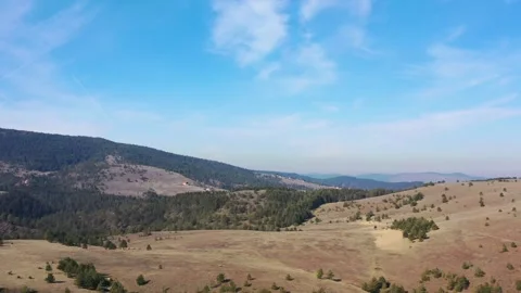 Drone's View of Gentle Rolling Hills Stock Footage 301407231