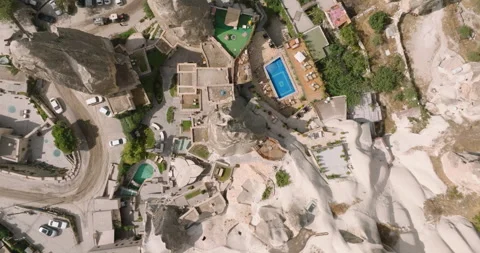 A Drone's View of Volcanic Peaks of Cappadocia, Turkiye's Majestic Town Stock Footage 251999469