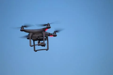 Drones were flying to high-angle shooting. Stock Photos