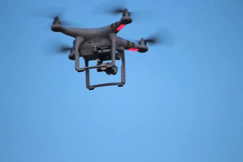 Drones were flying to high-angle shooting. Stock Photos