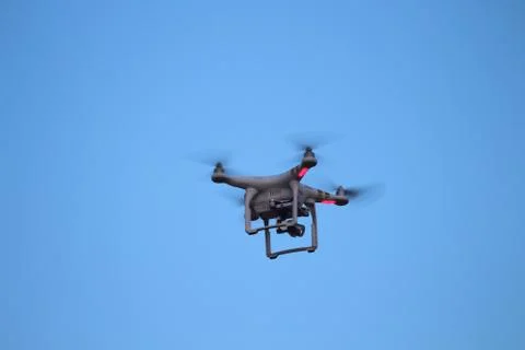 Drones were flying to high-angle shooting. Foto stock