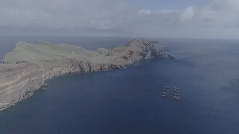 Droneshot of Madeira Stock Footage 87861363