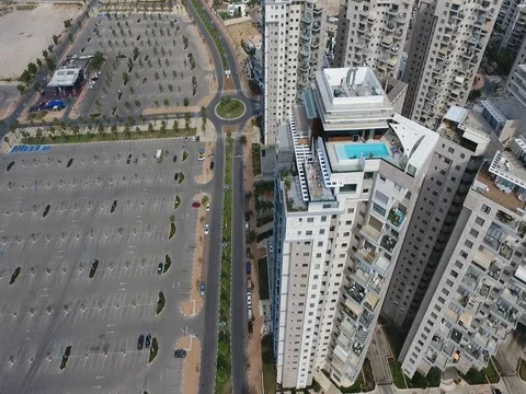 DroneViewRishonLezionHof Stockbeeldmateriaal 83493859