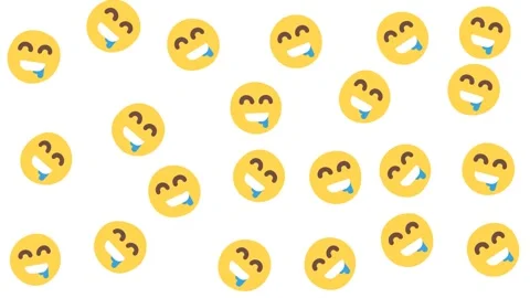 Drooling Face Emoji Animated Pattern Background Stock Footage 344875298
