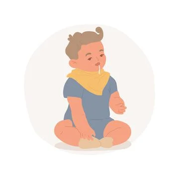 Drooling isolated cartoon vector illustration. Ilustración de archivo