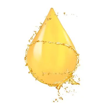 Drop and splash of cosmetic serum on white background Stock Illustration