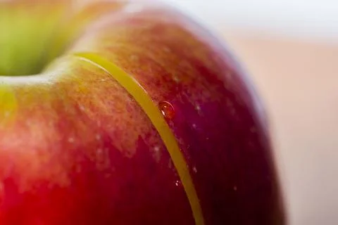A drop of apple juice Stock Photos