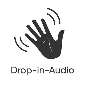 Drop in audio, concept for voice chat. Clubhouse drop in audio. Clubhouse Stock Illustration
