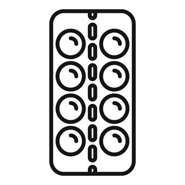 Drop blister icon outline vector. Cure fever Stock Illustration
