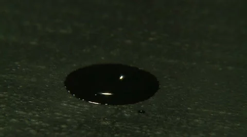 Drop of Blood Falls on Surface Stock Footage 11254319