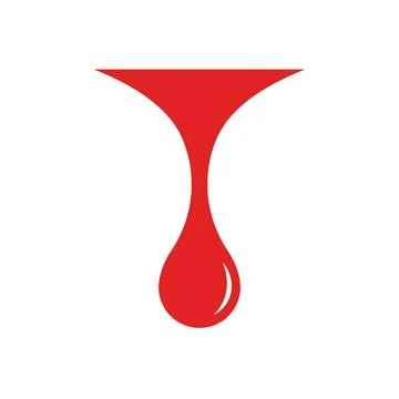 Drop of blood icon design. Vector illustration. Stock Illustration