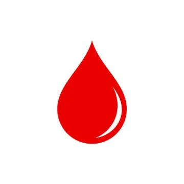 Drop of blood icon on isolated white background. EPS 10 vector. Stock Illustration