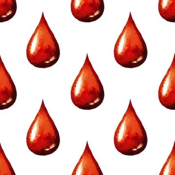 Drop of blood polygonal seamless pattern, vector illustration Illustrazione stock