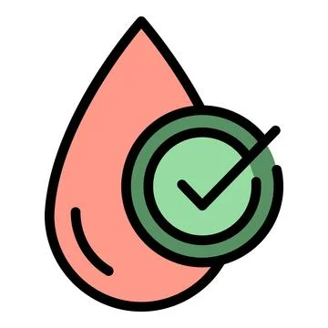 Drop blood tested icon vector flat Stock Illustration