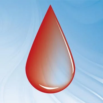 A drop of blood on the waves Stock Illustration
