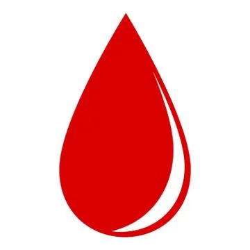 Drop of blood on a white background Stock Illustration