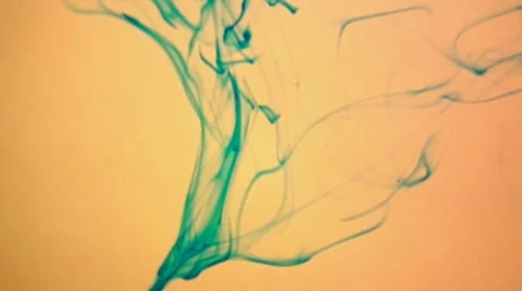 Drop Of  blue Ink In Water motion like smoke Stock-Footage 1090916