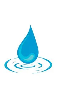 A drop of blue water Stock Illustration