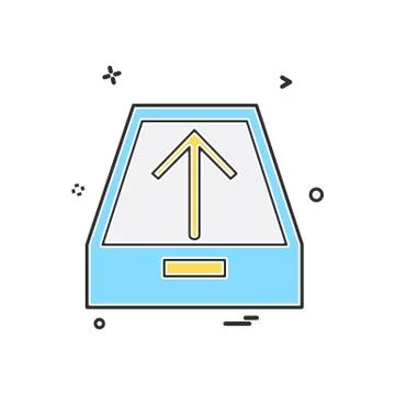 Drop box icon design vector イラスト素材