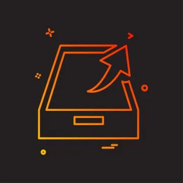 Drop box icon design vector 스톡 일러스트