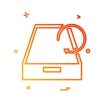 Drop box icon design vector イラスト素材