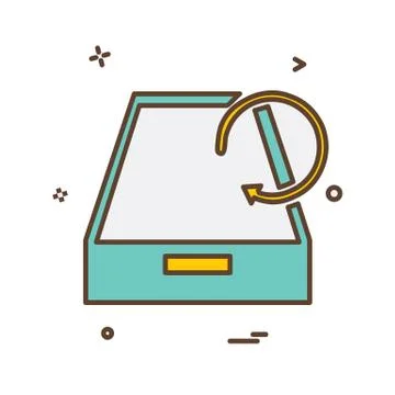 Drop box icon design vector 스톡 일러스트