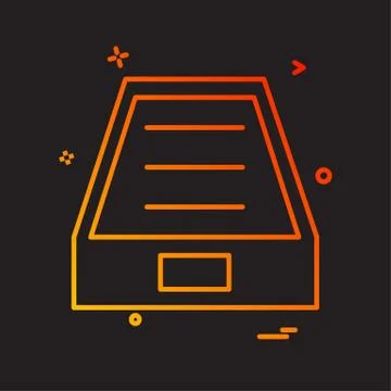 Drop box icon design vector 스톡 일러스트