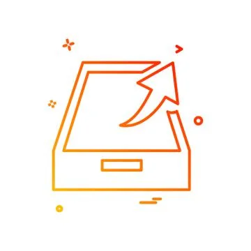 Drop box icon design vector イラスト素材