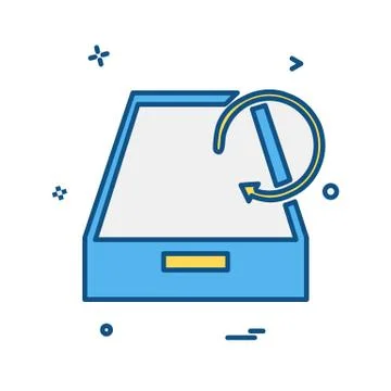 Drop box icon design vector 스톡 일러스트