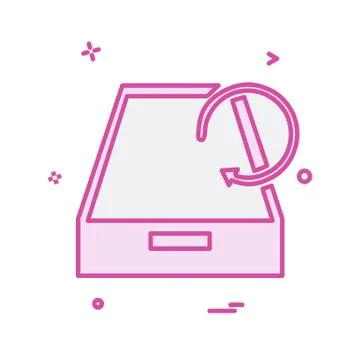 Drop box icon design vector 스톡 일러스트