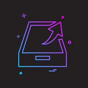 Drop box icon design vector 스톡 일러스트