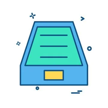 Drop box icon design vector 스톡 일러스트