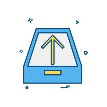 Drop box icon design vector 스톡 일러스트
