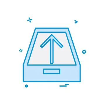 Drop box icon design vector Illustrazione stock