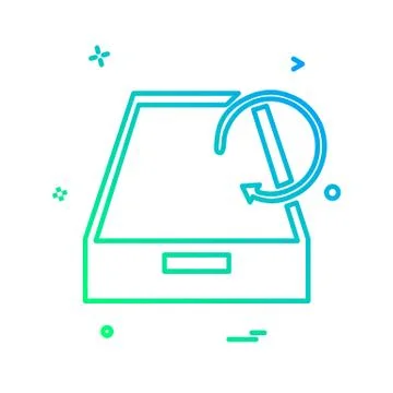 Drop box icon design vector イラスト素材